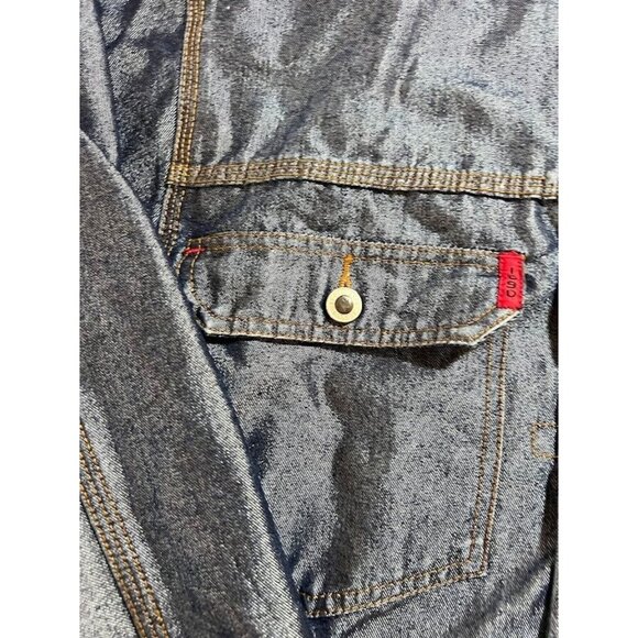 US Polo ASSN Jacket‎ Trucker Adult Large Blue Denim Long Sleeve Button Oversized - Picture 3 of 11
